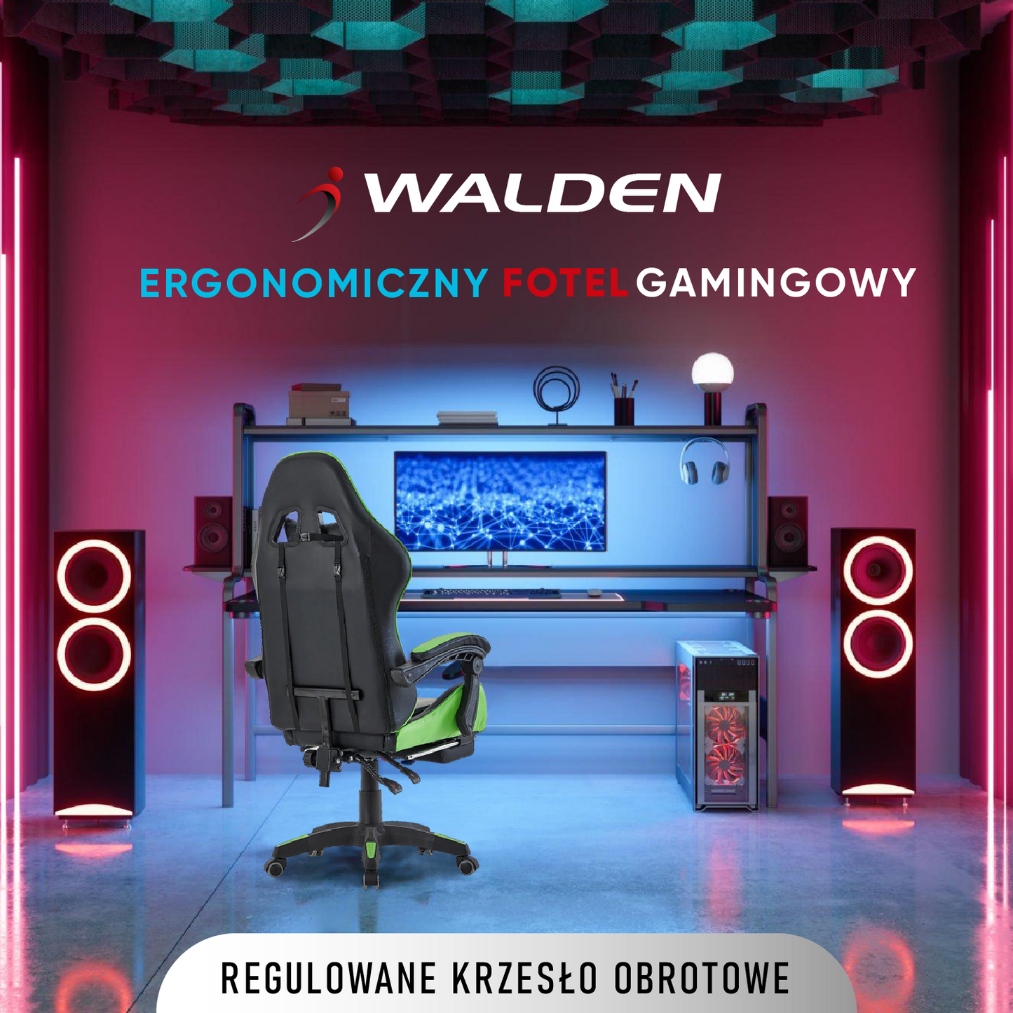 Fotel Gamingowy Walden (Zielony)