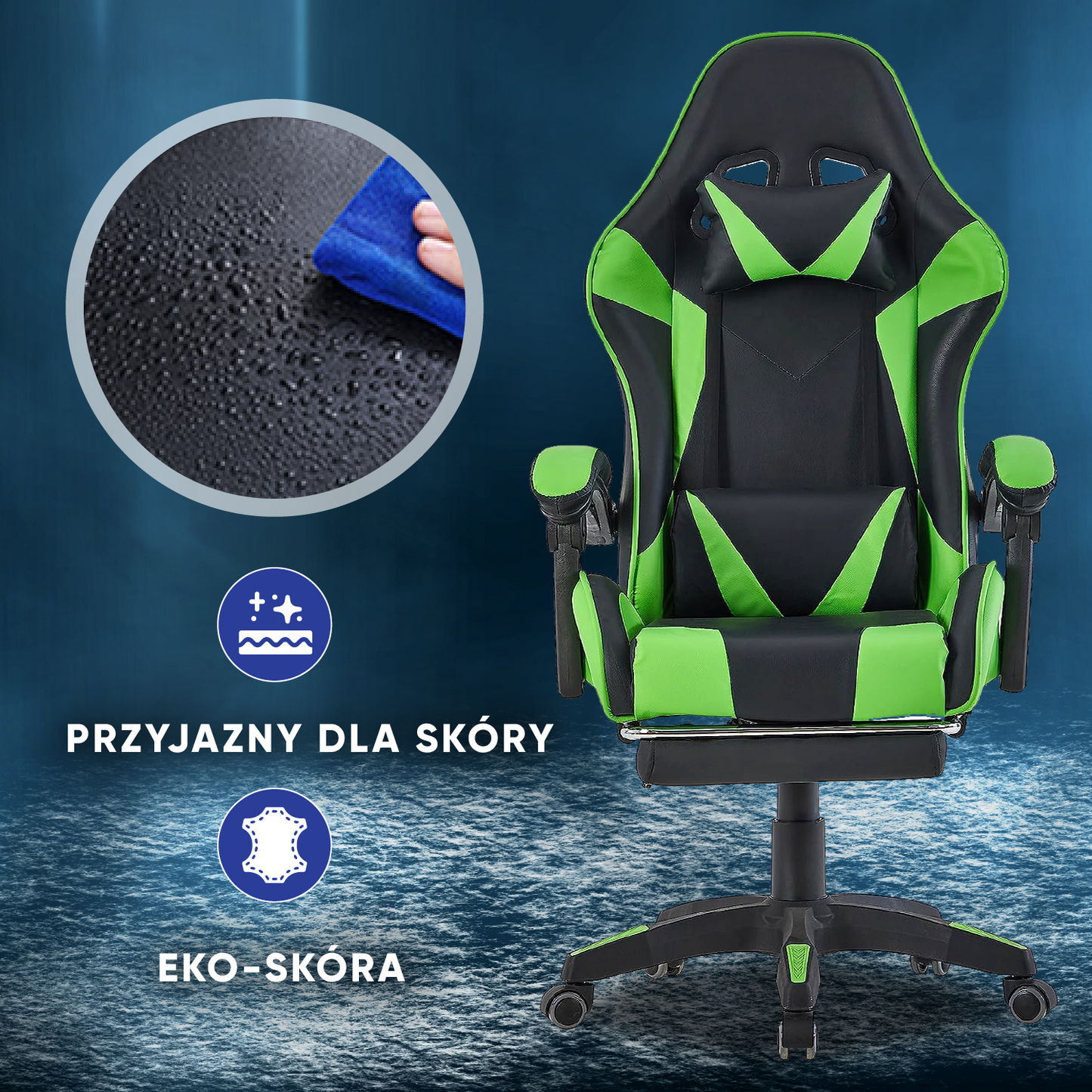 Fotel Gamingowy Walden (Zielony)