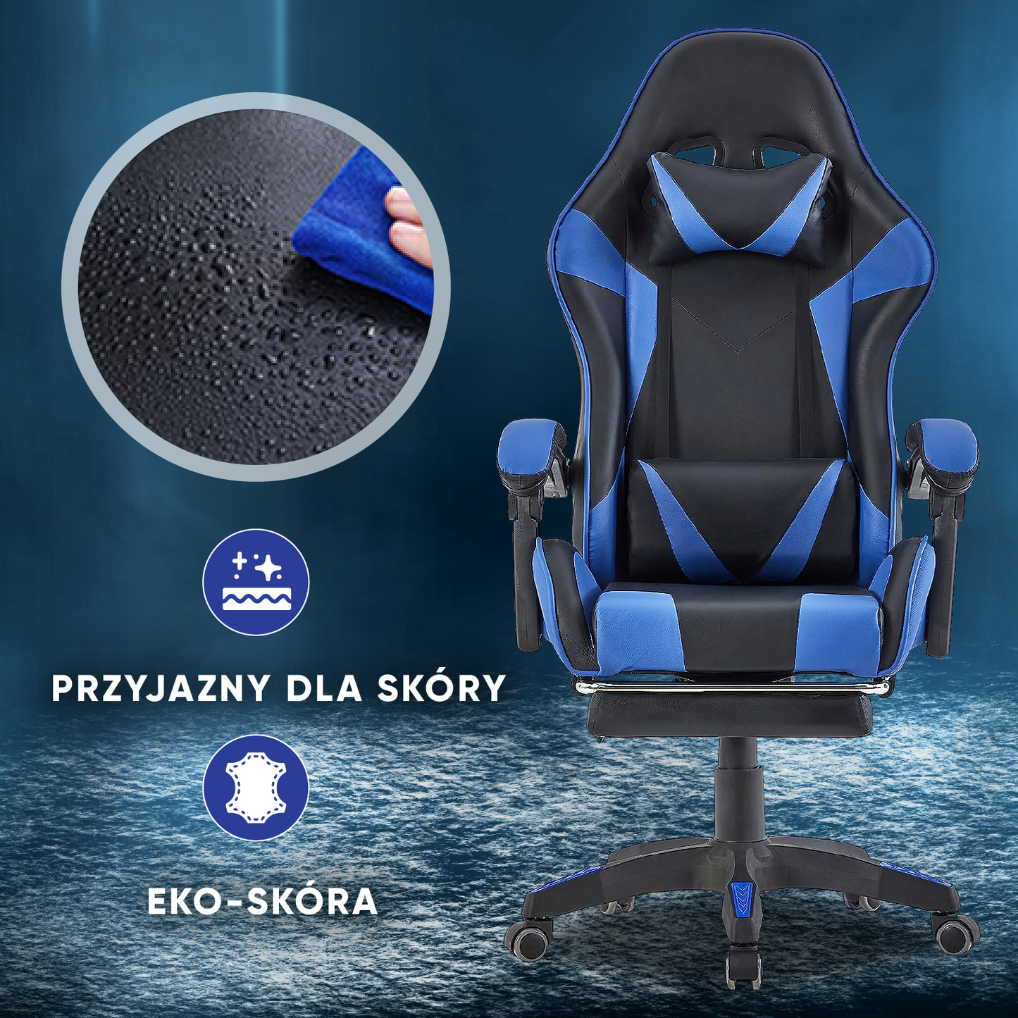 Fotel Gamingowy Walden (Niebieski)