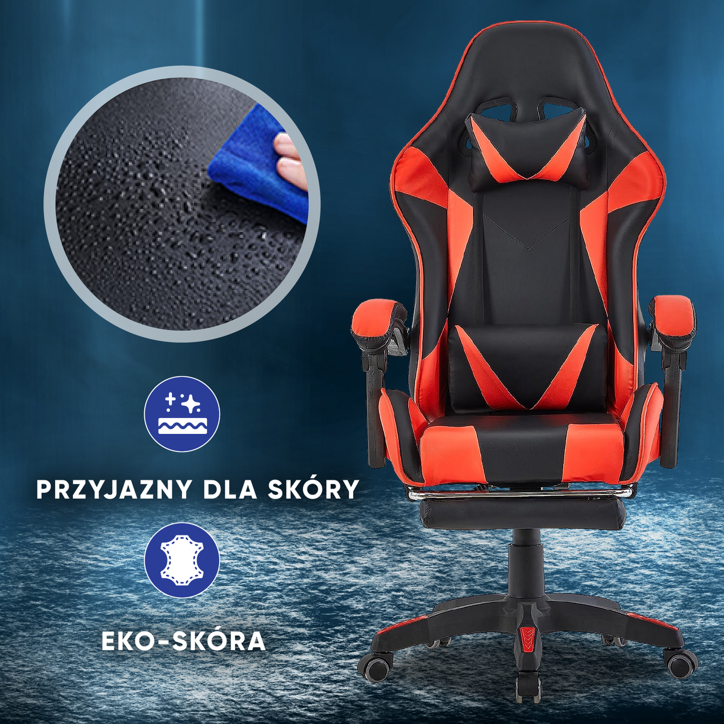 Fotel Gamingowy Walden (Czerwony)