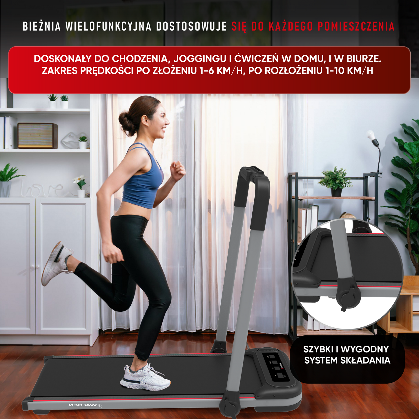 Bieżnia Walking Pad 2 w 1 Walden F2600